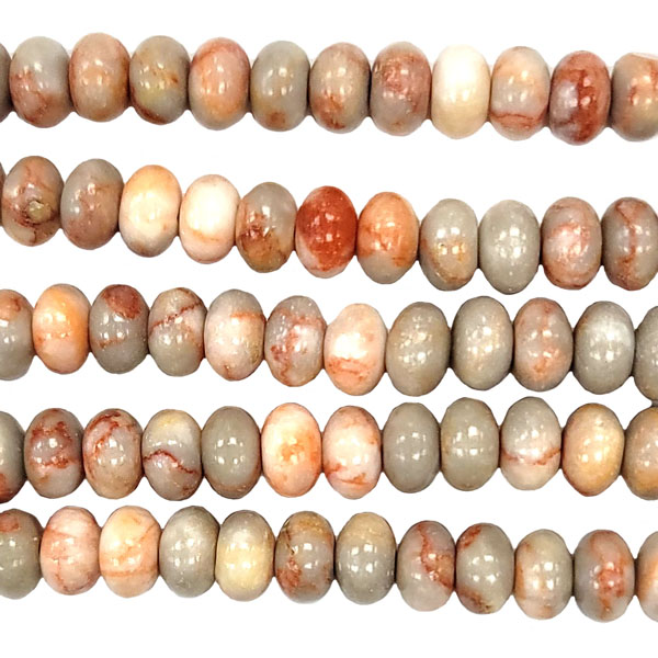 RED WEB JASPER RONDELL 08MM